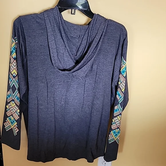 ANVIL lightweight pockets and hood sz L navy blue - Picture 4 of 4